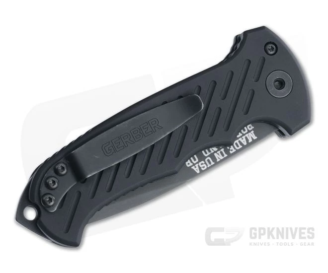 Gerber 06 Automatic Drop Point Black Oxide S30V Black Aluminum Automatic Knife 30-001295N - Image 2