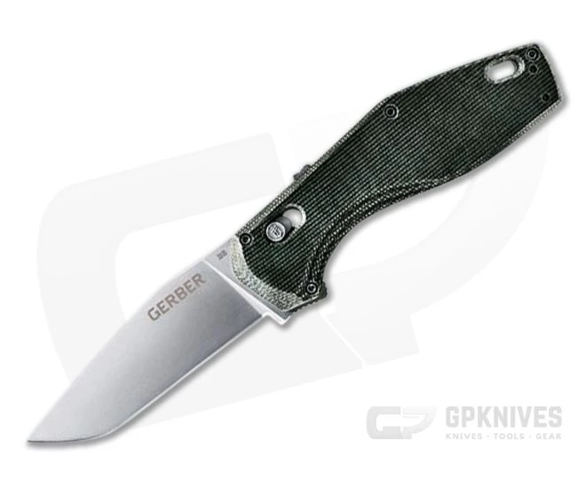 Gerber Hyperflip D2 Green Micarta Pivot Lock Assisted Flipper 30-001853