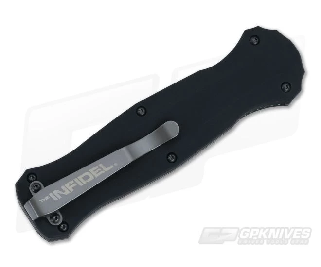 Benchmade 3300BK Infidel OTF Automatic Knife Black D2 Plain Edge - Image 2