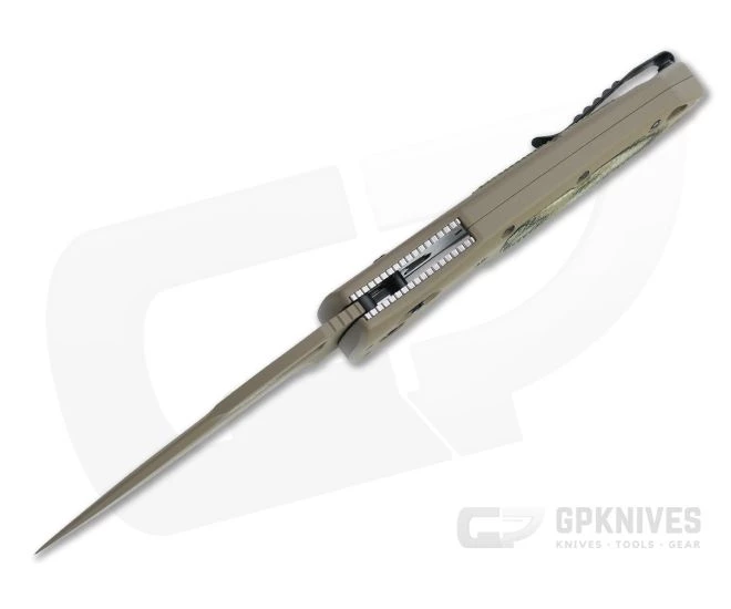 Hogue SIG K320 AXG Scorpion Drop Point FDE Serrated S30V Green G-Mascus G10 Aluminum ABLE Lock Folder 36378 - Image 3