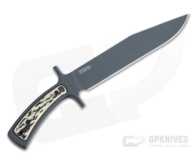 Cold Steel Drop Forged Bowie Black 52100 Faux Stag Fixed Blade 36MK - Image 3