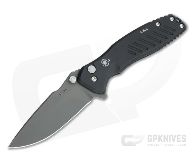Spartan Blades Pallas Flipper Black PVD S45VN Aluminum Folder 3BK