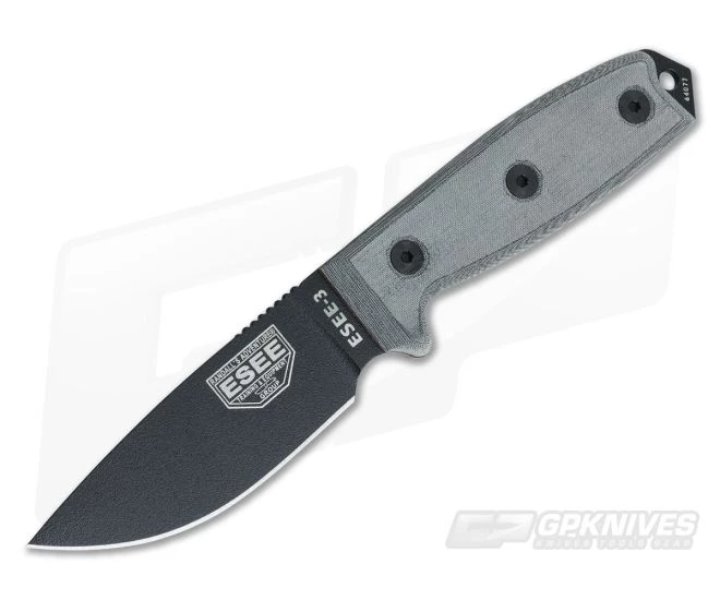 ESEE 3P Black Plain Edge Black Sheath