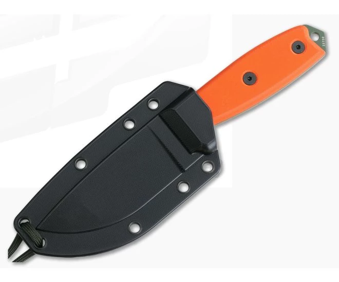 ESEE 3 Plain Edge OD Blade Orange G10 Black Sheath - Image 2