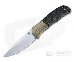 John W. Smith Custom Fusion Satin S35VN Black Palm Titanium Liner Lock Folder 4376