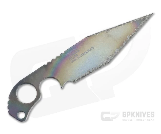 Mick Strider Custom SLCC XL Strike Plate Titanium Nightmare Grind Fixed Blade Knife 4448 - Image 3