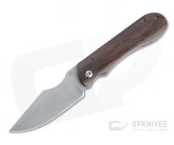Maverick Custom Knives Frame Lock Front Flipper Harpoon Clip Stonewashed BG42 Vintage Micarta Folder 4480