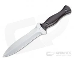 Mike Irie TS-6 Dagger Satin CPM-154 Maroon Linen Micarta Fixed Blade 4520