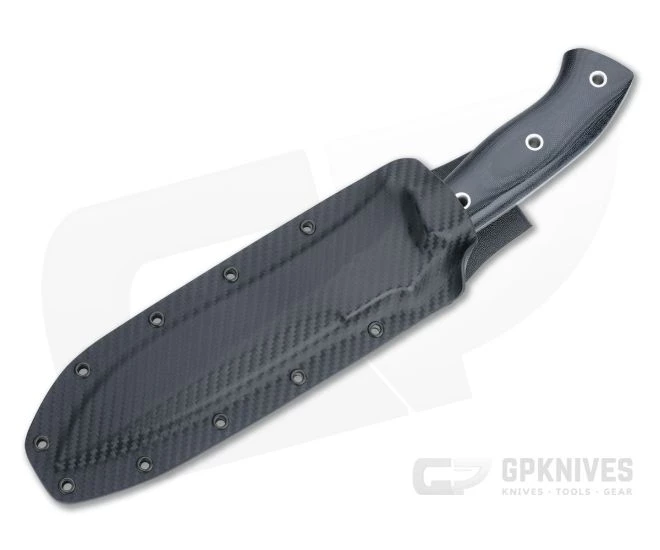 Mike Irie TFK Tactical Field Knife Satin CPM-154 Black Canvas Micarta Fixed Blade 4521 - Image 2