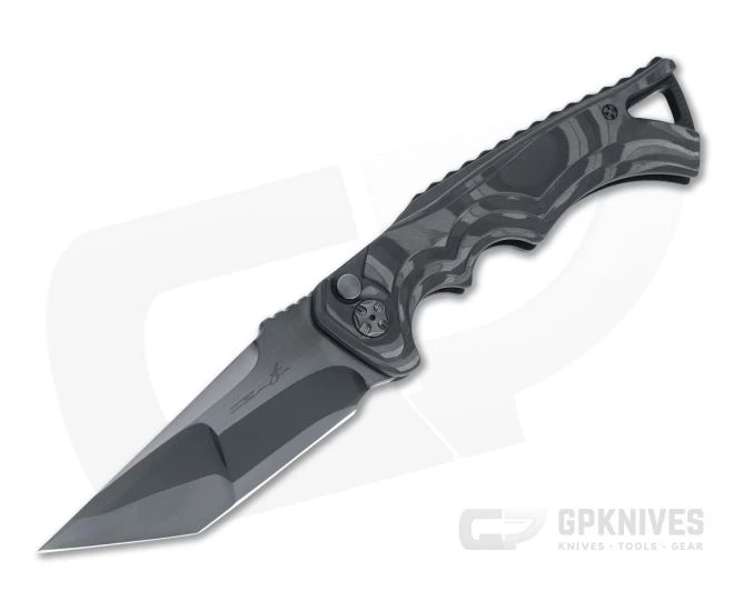 Brian Tighe Custom Tighe Fighter Auto Tanto DLC S90V San Mai Unidirectional Carbon Fiber Folder 4553