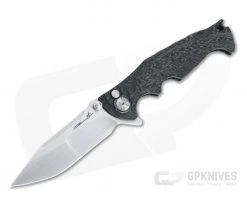 Brian Tighe Custom Small Tighe Breaker Satin RWL34 Clip Point Integral Carbon Fiber Flipper 4556