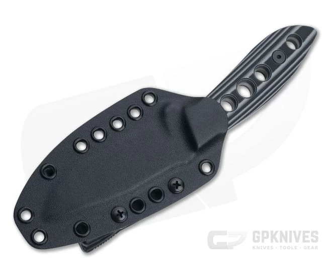 Tom Krein K9 Model 6 Drop Point Stonewashed D2 Blasted Gray/Black G10 Fixed Blade 4572 - Image 2