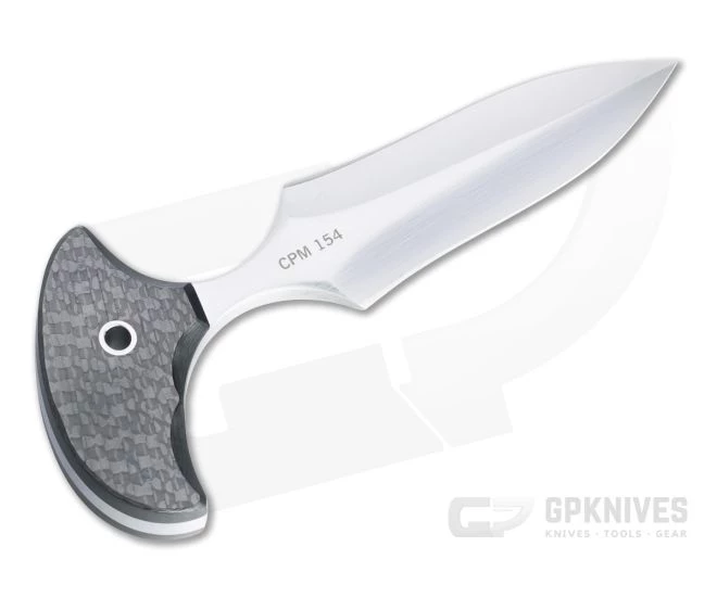 Mike Irie Custom Version 2 Push Dagger CPM-154 Carbon Fiber Fixed Blade 4604 - Image 3