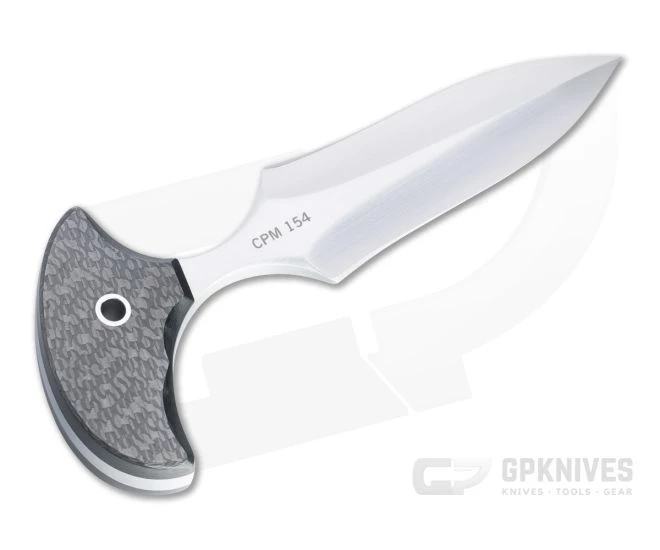 Mike Irie Custom Version 2 Push Dagger CPM-154 Carbon Fiber Fixed Blade 4605 - Image 3