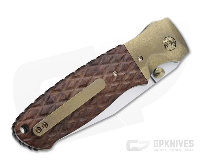 John W. Smith Custom New York Special Satin S35VN Ironwood Liner Lock Folding Knife 4662 - Image 2