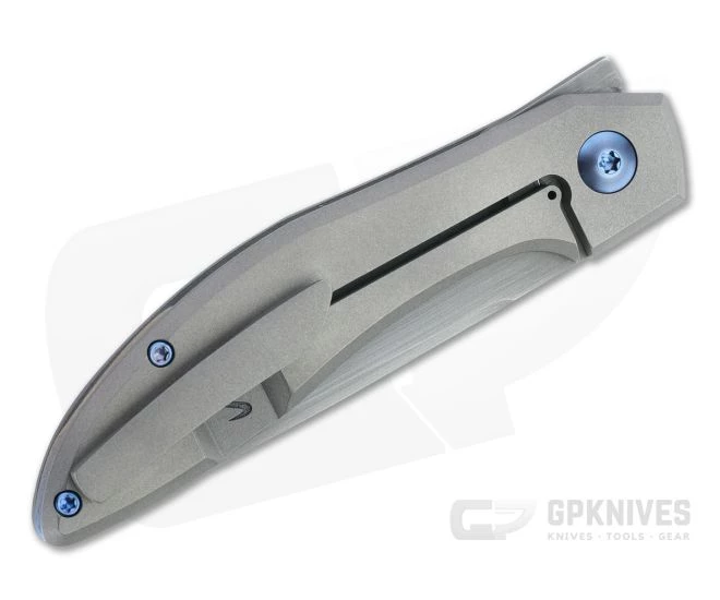 Simeon Custom Knives IcePick Rhino Flipper Smoke CPM 154 Black G10 Titanium Folder 4758 - Image 2