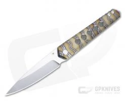 Sergey Rogovets IcePick XL Front Flipper Satin S45VN Flamed Titanium Frame Lock Folder 4773