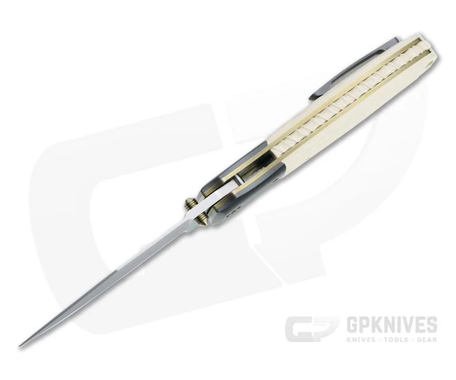 John W. Smith Custom New York Special Satin S45VN Zirc Bolstered Westinghouse Micarta Folder 4774 - Image 3