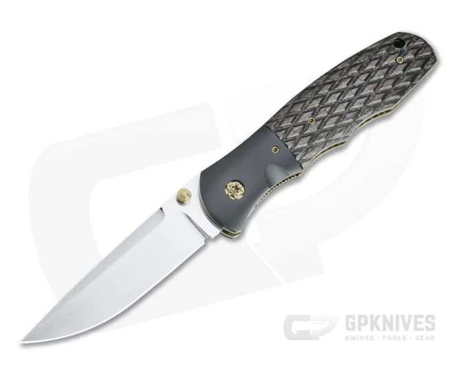 John W. Smith Custom Nexus Satin S45VN Zirc Bolstered Lightning Strike Carbon Fiber Folder 4776