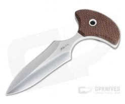 Mike Irie Version 2 Push Dagger CPM-154 Brown Burlap Micarta Fixed Blade 4809