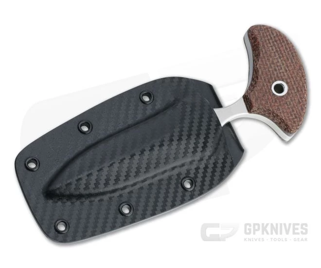 Mike Irie Version 2 Push Dagger CPM-154 Brown Burlap Micarta Fixed Blade 4809 - Image 2