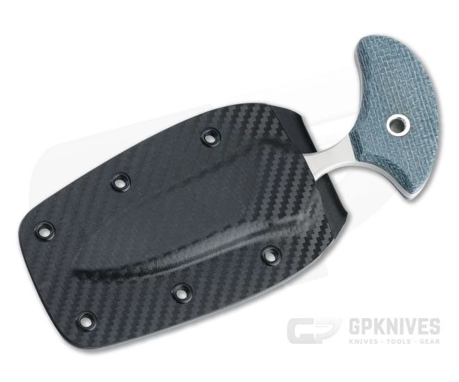 Mike Irie Custom Version 3 Push Dagger CPM-154 Blue Burlap Micarta Fixed Blade 4814 - Image 2