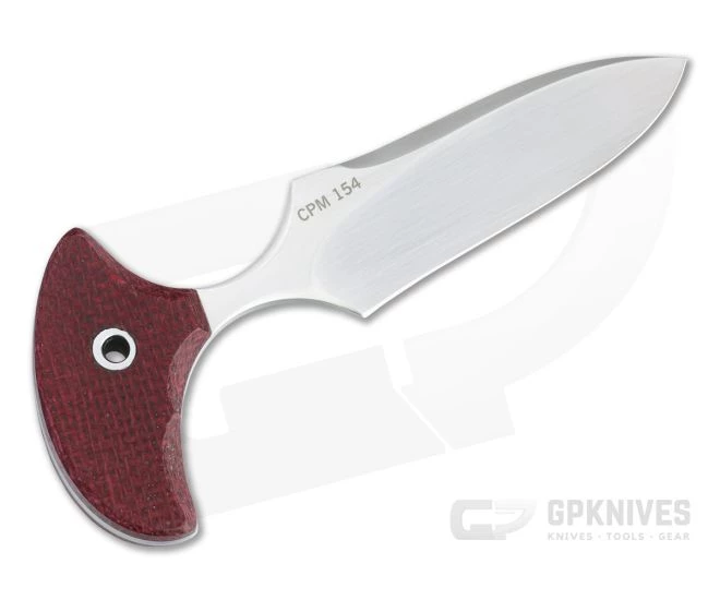 Mike Irie Custom Version 3 Push Dagger CPM-154 Red Burlap Micarta Fixed Blade 4816 - Image 3