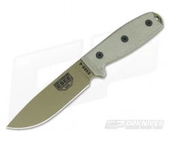 ESEE 4 Plain Edge with MOLLE Back Dark Earth Blade