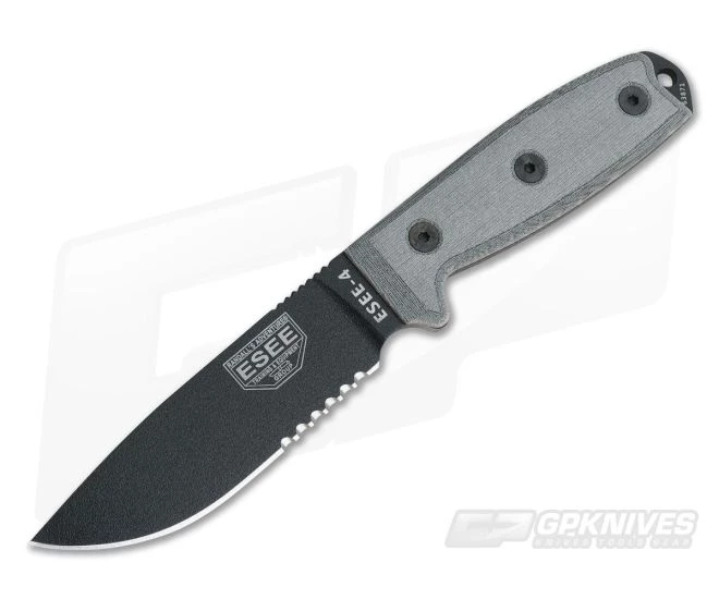 ESEE 4S Part Serrated Blade Black Sheath