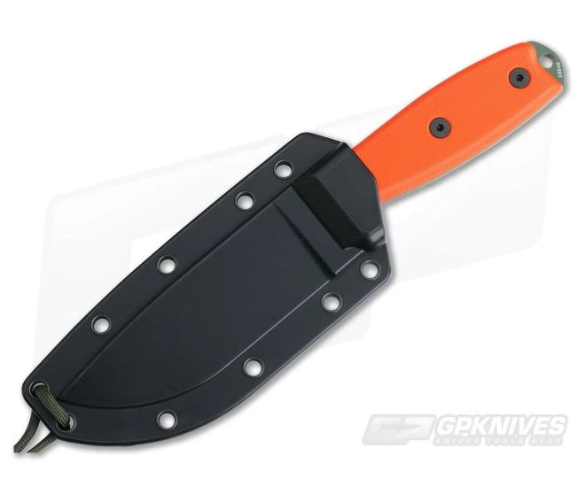 ESEE 4S Part Serrated OD Blade Orange G10 - Image 2
