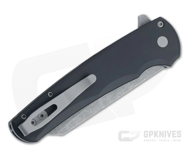 Protech Malibu Reverse Tanto GPK Exclusive Acid Washed 20CV Black Button Lock Flipper 5202 - Image 2