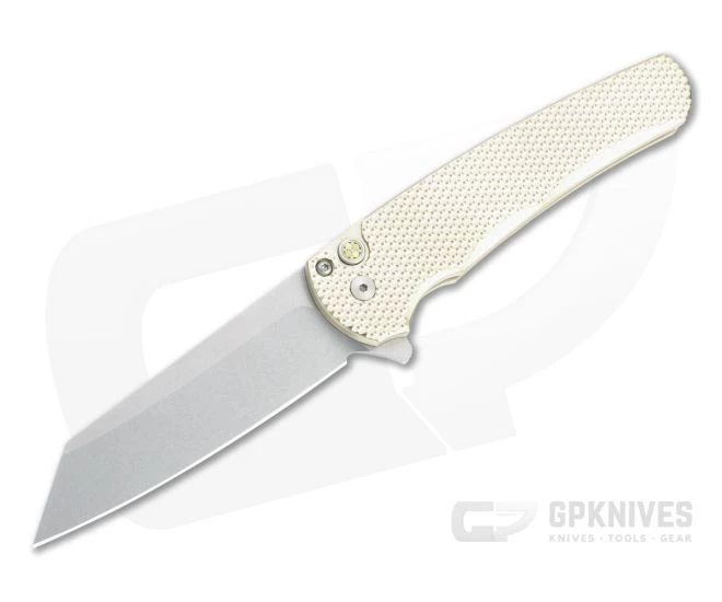 Protech Malibu Flipper Reverse Tanto Stonewashed 20CV Textured Bronze Aluminum Folder 5211