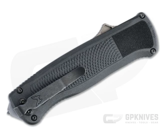 Benchmade Shootout Flat Earth PVD Cruwear Black CF-Elite OTF Automatic Knife 5370FE - Image 2