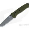 Benchmade Bailout Tanto Gray Cerakote M4 Green Aluminum Axis Lock 537GY-1