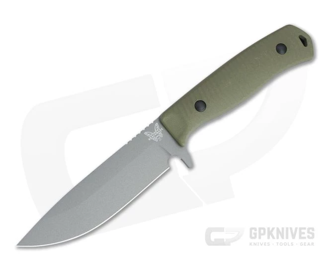 Benchmade Anonimus Gray CruWear OD Green G10 Fixed Blade Knife 539GY