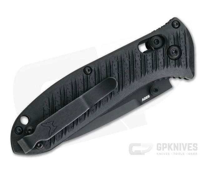 Benchmade Mini Presidio II Manual Black CF-Elite Black Plain S30V AXIS Lock Folder 575BK-1 - Image 2