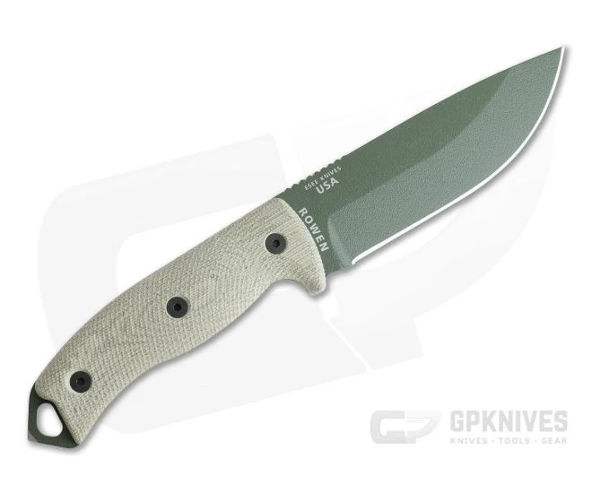 ESEE 5 OD Green Blade 3D Green Canvas Micarta Handles Fixed Blade 5POD-017 - Image 3