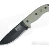 ESEE 5S Serrated Black with Black Kydex Sheath