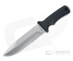 MAC Coltellerie 631 Satin Nitro-B Black Polymer Outdoor Fixed Blade