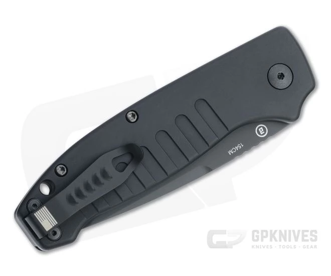 Hogue Ballista I Tanto Part Serrated PVD 154CM Black Aluminum Button Lock Automatic Folder 64120 - Image 2