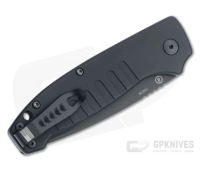 Hogue Ballista I Drop Point PVD 154CM Black Aluminum Button Lock Automatic Folder 64130 - Image 2