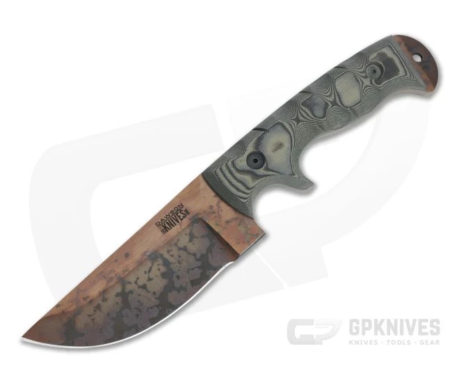 Dawson Knives Warthog Arizona Copper 3V Tan/Black G10 Fixed Blade