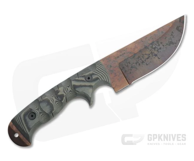 Dawson Knives Warthog Arizona Copper 3V Tan/Black G10 Fixed Blade - Image 3