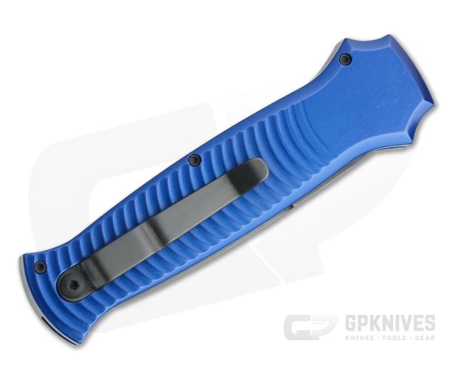 Piranha P6 Bodyguard Tactical PVD S30V Blue Button Lock Automatic - Image 2