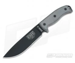 ESEE 6S-B Part Serrated Blade Black Sheath