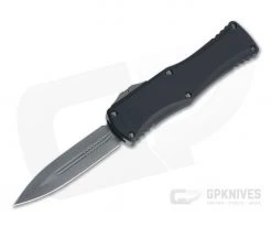 Microtech Hera D/E Shadow DLC Standard Tritium Button Inlay OTF Automatic Knife 702-1DLCTSH