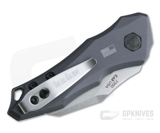Kershaw Launch 10 Hawkbill Gray Aluminum Stonewashed CPM-154 Automatic Knife 7350 - Image 2