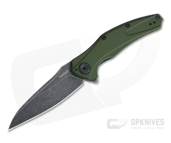 Kershaw Bareknuckle Olive Green BlackWash Sub-Frame Lock KVT Bearing Flipper 7777OLBW