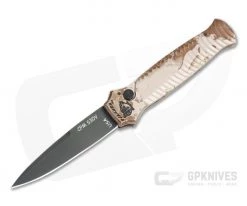 Piranha P7 Miniguard Tactical PVD S30V Desert Camo Button Lock Automatic