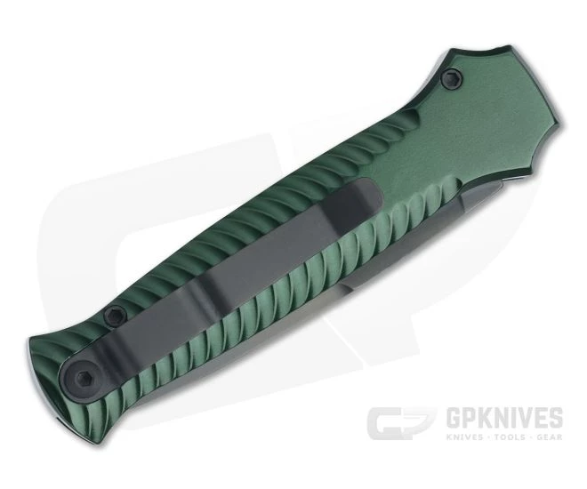 Piranha P7 Miniguard Tactical PVD S30V Green Button Lock Automatic - Image 2